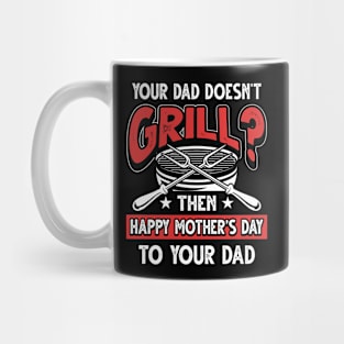 Funny Barbecue Saying Grilling Dad Father's Day Gift Mug